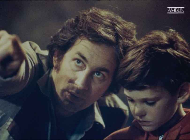 An intimate collaboration of hearts and imaginations: Steven Spielberg directing the young Henry Thomas in E.T. The Extra-Terrestrial, one of the finest performances ever delivered by a child actor and a director known for drawing such work from new talents.